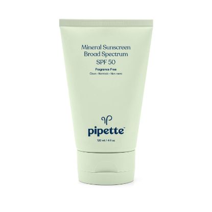 Picture of Pipette Mineral Sunscreen - SPF 50 Broad Spectrum Baby Sunblock with Non-Nano Zinc, UVB/UVA Non-Toxic Sun Protection for Kids & Sensitive Skin, 4 fl oz